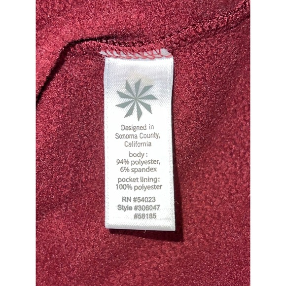 Athleta Burgundy Sleeveless Dress Geometric Print Zipper Pockets Women's Size S - Picture 9 of 10